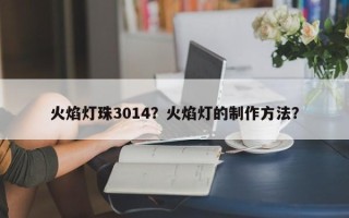 火焰灯珠3014？火焰灯的制作方法？