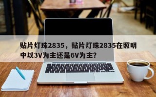 贴片灯珠2835，贴片灯珠2835在照明中以3V为主还是6V为主？