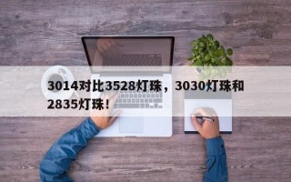 3014对比3528灯珠，3030灯珠和2835灯珠！