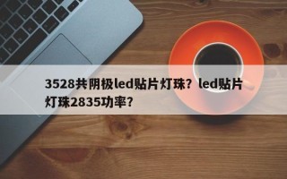 3528共阴极led贴片灯珠？led贴片灯珠2835功率？