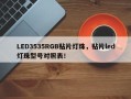 LED3535RGB贴片灯珠，贴片led灯珠型号对照表！