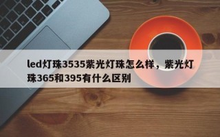 led灯珠3535紫光灯珠怎么样，紫光灯珠365和395有什么区别