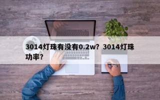 3014灯珠有没有0.2w？3014灯珠功率？