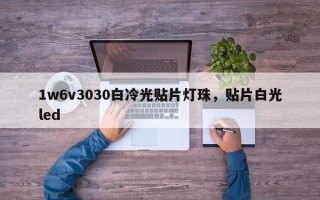 1w6v3030白冷光贴片灯珠，贴片白光led