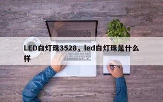 LED白灯珠3528，led白灯珠是什么样